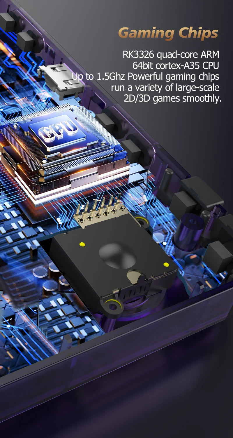 NEW BOYHOM R36H Retro Handheld Game Console 3.5" IPS RK3326 Linux 3000mAh 15,000 Games