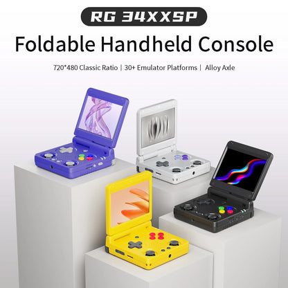ANBERNIC RG34XXSP Flip Retro Handheld Game Console 3.4" IPS Linux 64-bit 256GB 5G WiFi