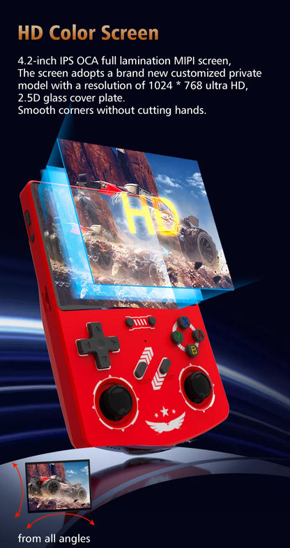 BOYHOM R40XX 4.2-Inch Retro Handheld Game Console Linux 4000mAh Portable Pocket Gaming