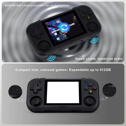Ampown Mini Zero 28 Retro Handheld Game Console 2.8 Inch IPS Android WiFi