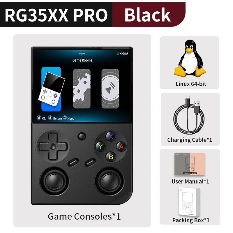 Anbernic RG35XX Pro Retro Handheld Console 3.5" IPS Linux 64-bit 3200mAh WiFi Gaming Player