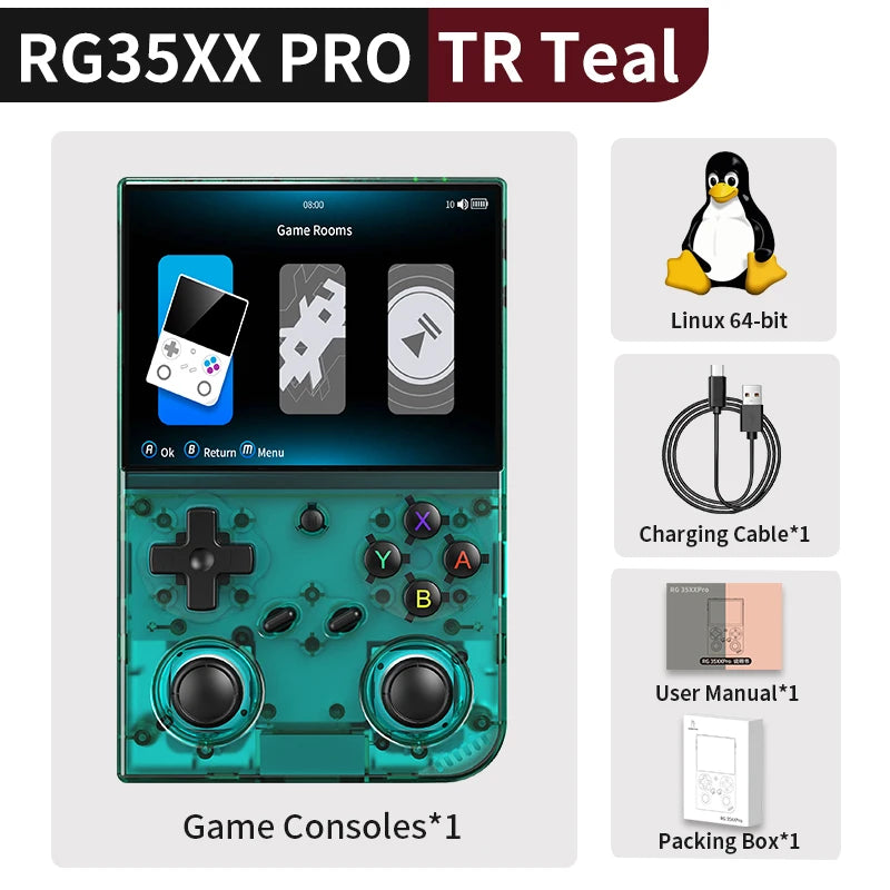 Anbernic RG35XX Pro Retro Handheld Console 3.5" IPS Linux 64-bit 3200mAh WiFi Gaming Player