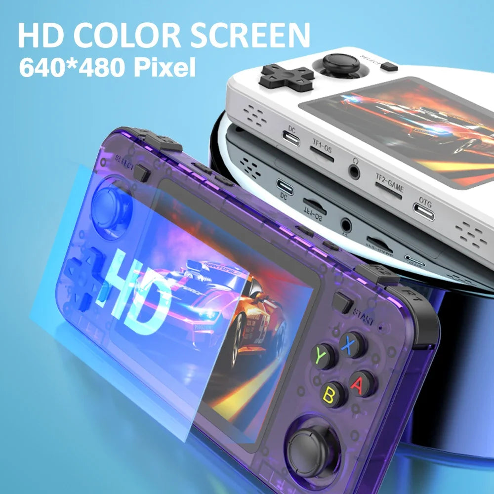 NEW BOYHOM R36H Retro Handheld Game Console 3.5" IPS RK3326 Linux 3000mAh 15,000 Games