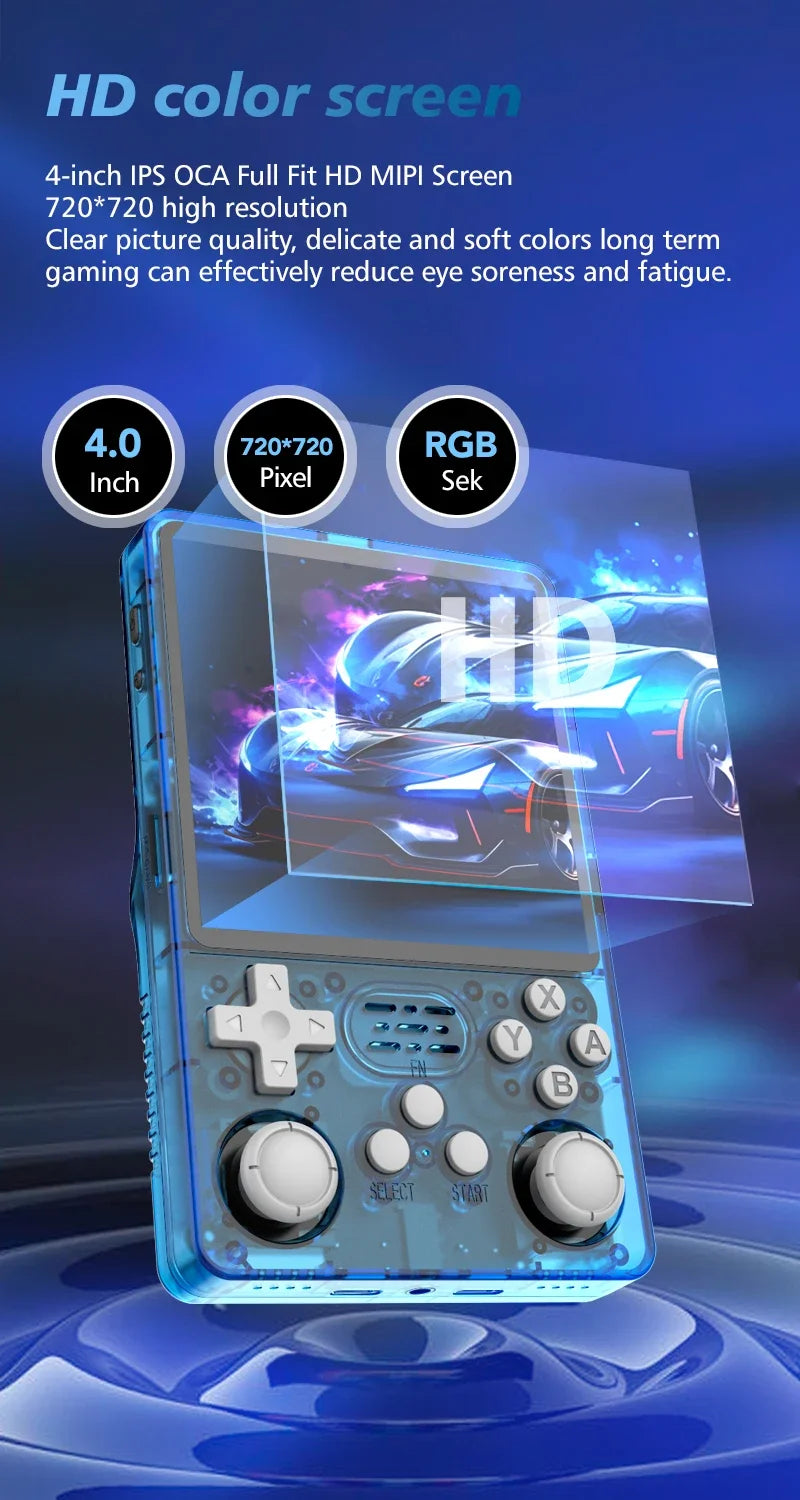 BOYHOM R36Plus Retro Handheld Game Console 4.0" IPS Linux WiFi 10+ Emulators