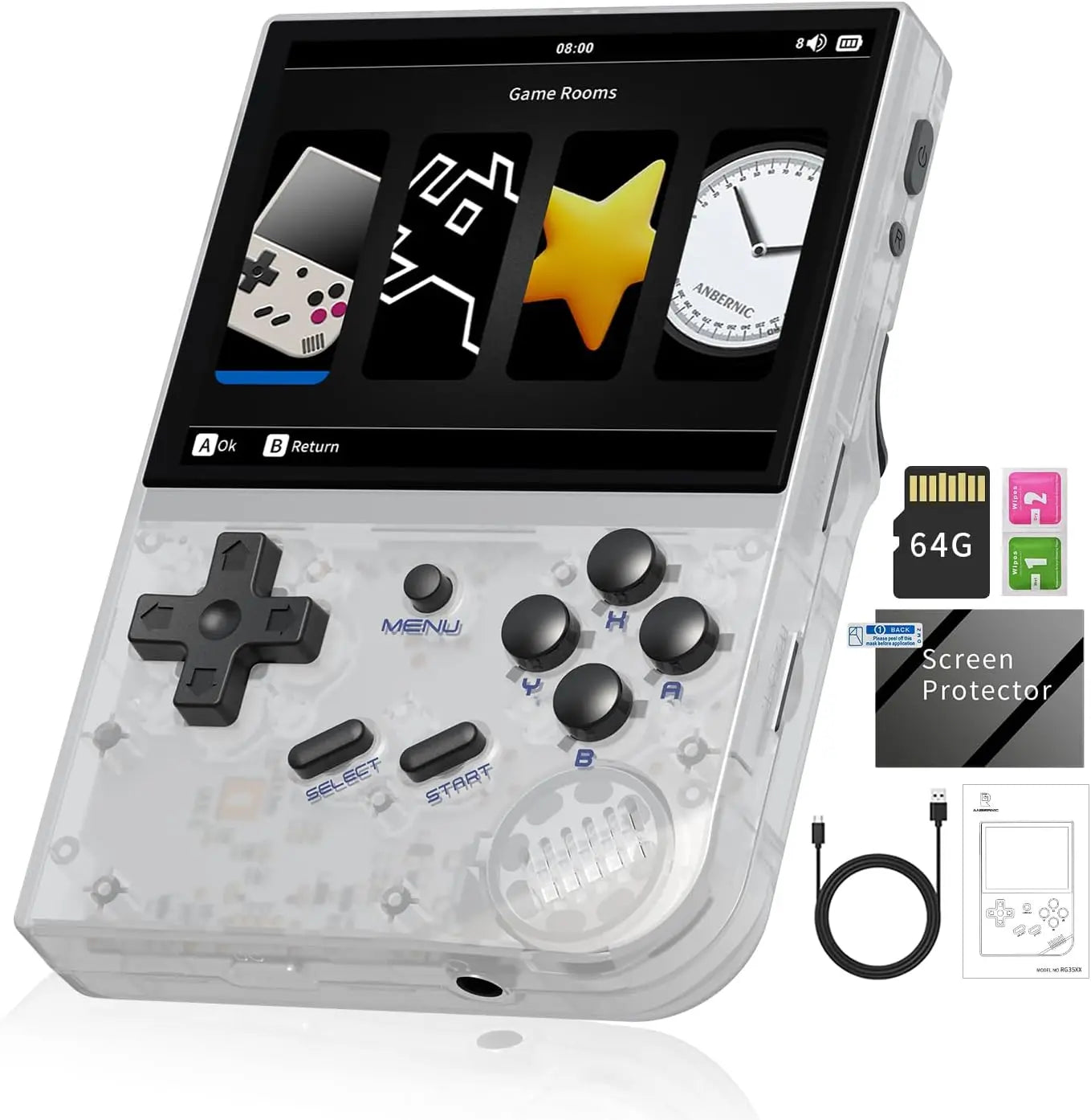 ANBERNIC RG35XX Updated 3.5" IPS Retro Handheld Game Console Linux H700 Quad-Core 1.5GHz