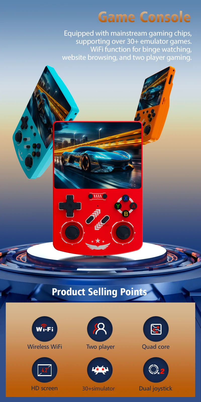 BOYHOM R40XX Retro Handheld Game Console 4.2" IPS Linux 4000mAh Portable