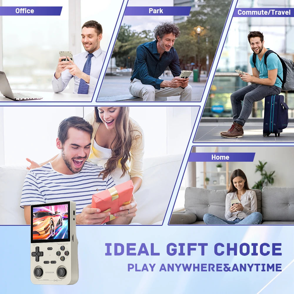 KINHANK K36 Retro Handheld Game Console 3.5 Inch IPS Screen 16,000 Games Emulator 3500mAh