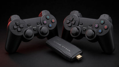 Clash Arcade Plus TV stick and two wireless controllers